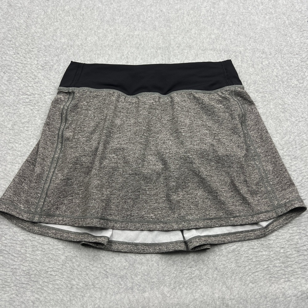 Lululemon Pace Rival Skirt Womens 4 Gray Heather No Panels 13" Skort W8A82T